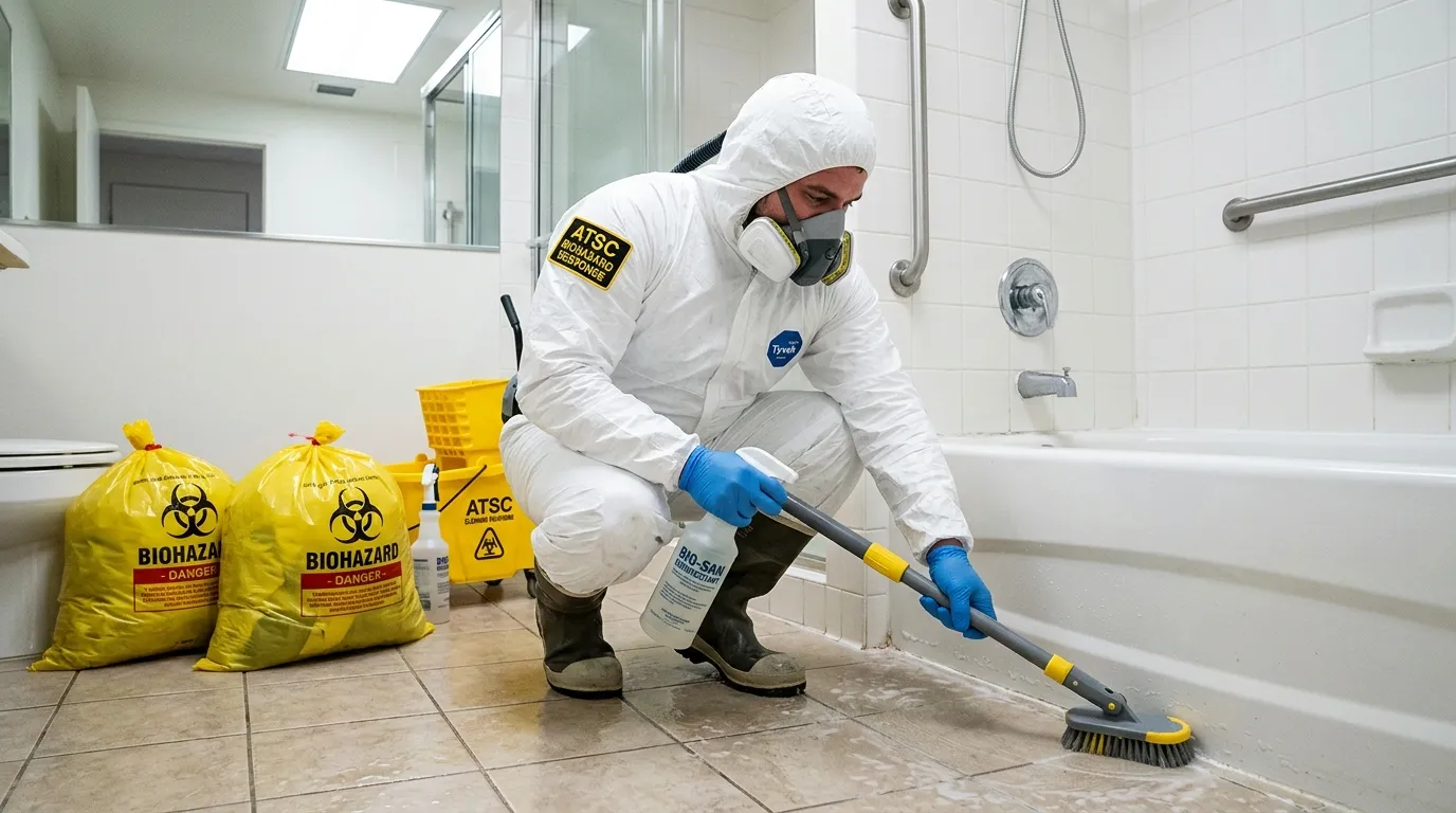 Decontamination equipment deployed for Blood Cleanup in Amherst